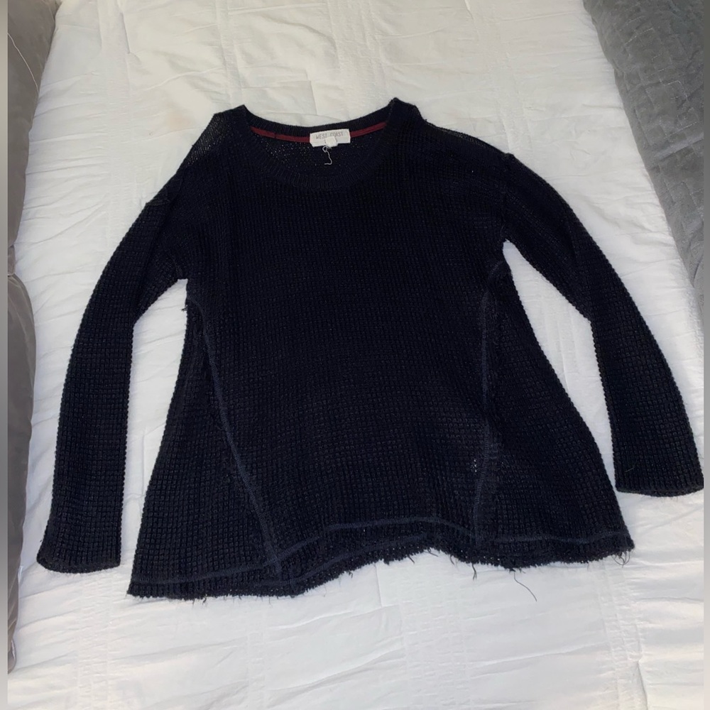 Cold Shoulder Cut Gray Sweater